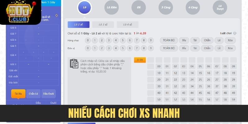 Nhiều cách chơi XS nhanh