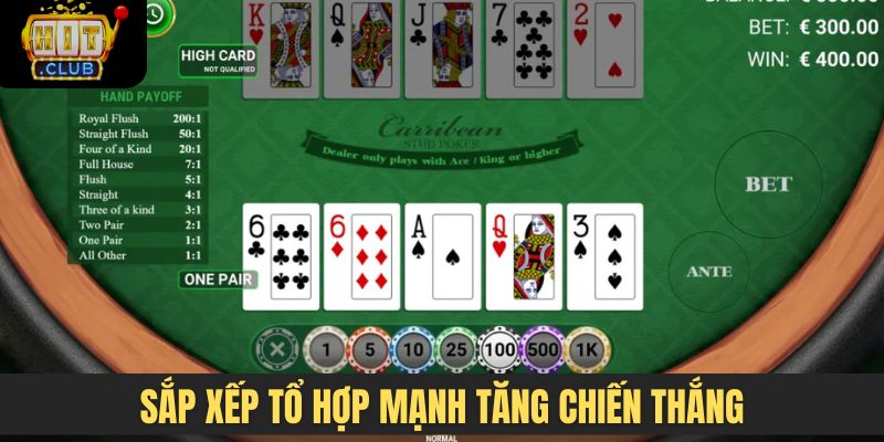Sắp xếp tổ hợp mạnh tăng chiến thắng